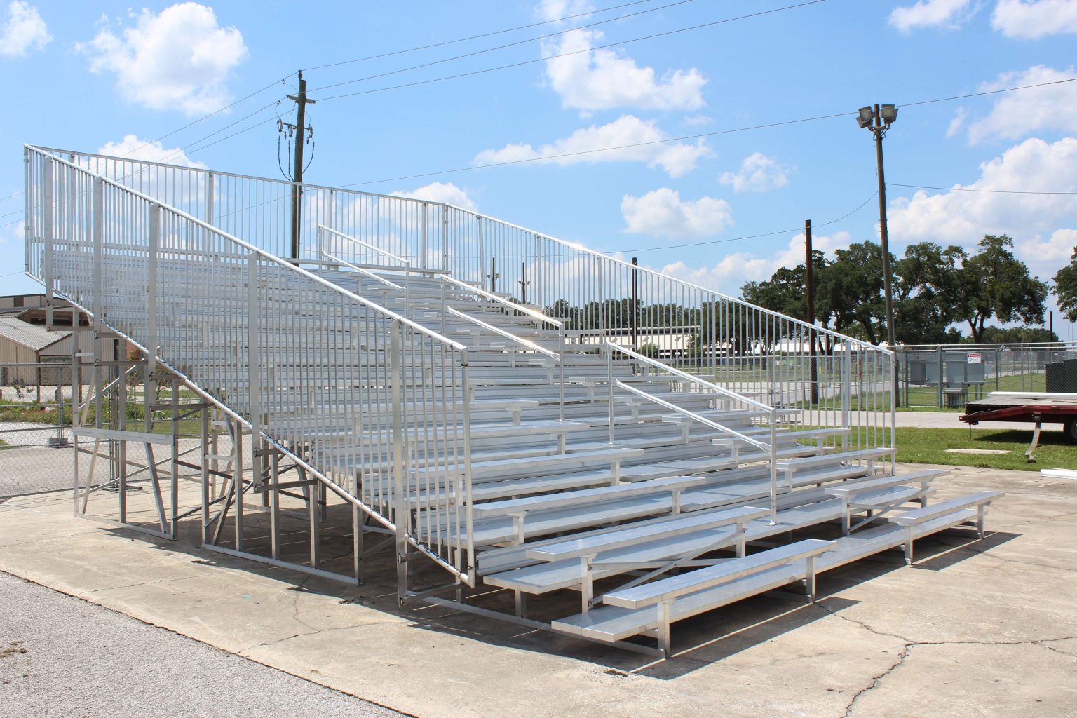 15 Row 43.5ft Aluminum Bleacher Southeastern Seating