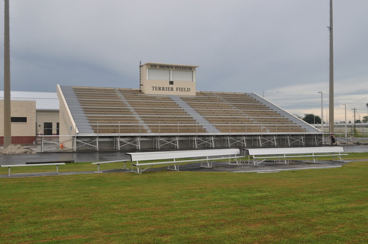 Before of a bleacher in need of renovations