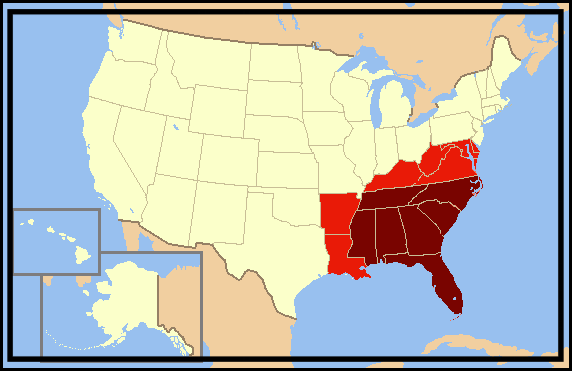 Southeastern seating delivery and installation bleacher services map